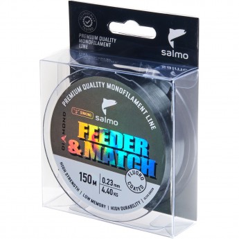 Леска монофильная SALMO DIAMOND FEEDER & MATCH FLUORO COATED Grey 150/023